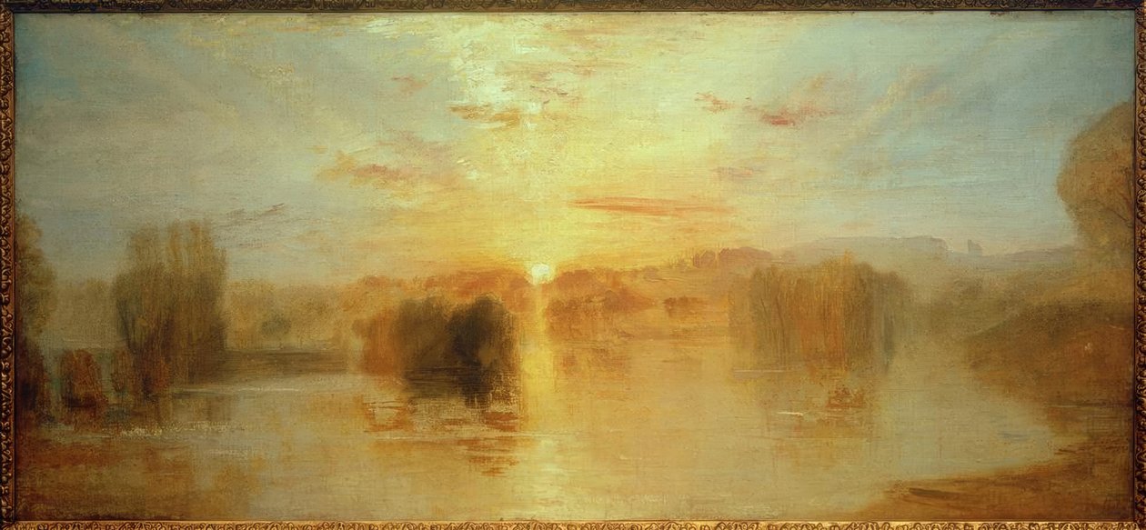 A tó, Petworth, naplemente; Mintatanulmány alkotó: Joseph Mallord William Turner