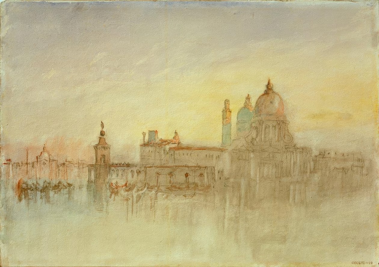 A Punta della Dogana és a Santa Maria della Salute Twi-ben alkotó: Joseph Mallord William Turner
