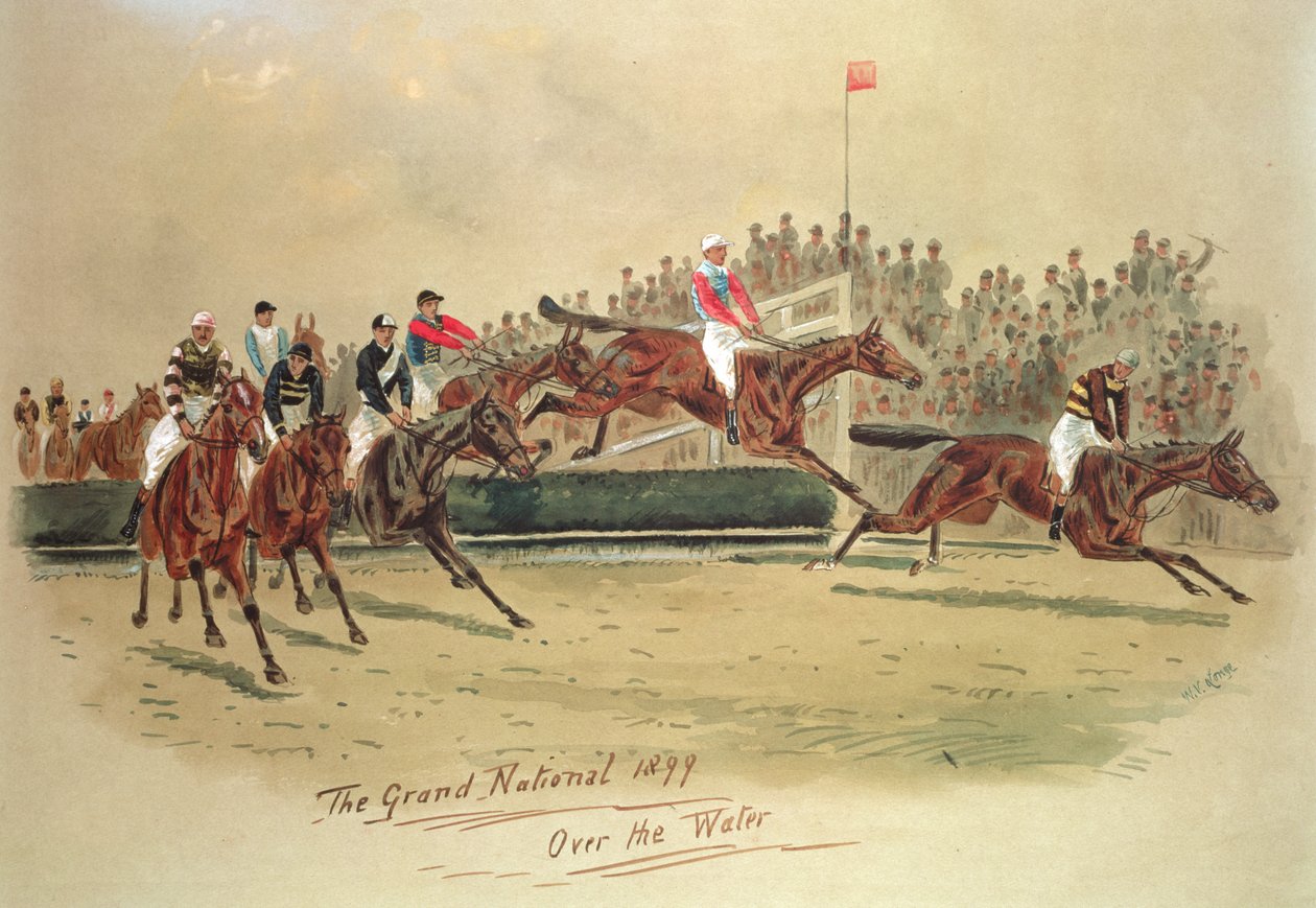 The Grand National, Over the Water, 1899 alkotó: William Verner Longe