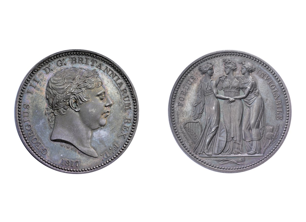 Three Graces mintás korona, 1817 (fém) alkotó: William Wyon