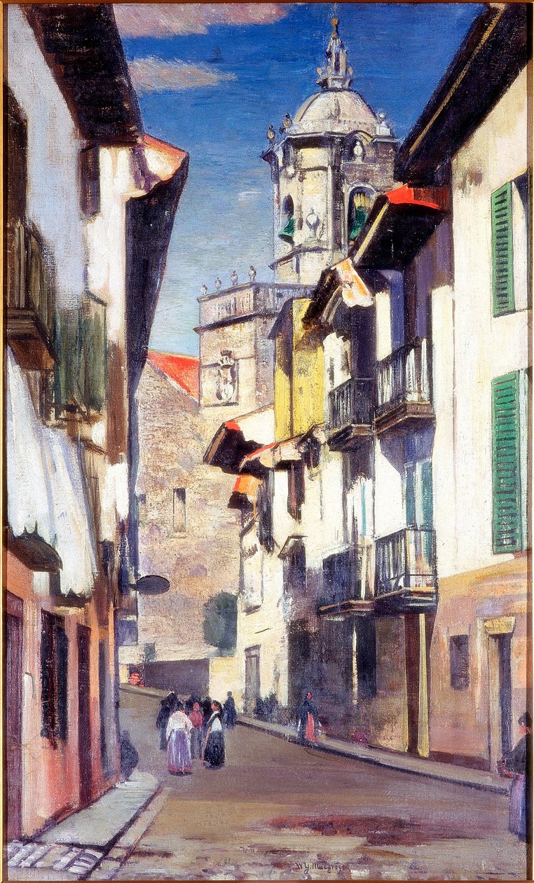 Egy utca Fuenterrabiában, 1908 körül alkotó: William York MacGregor