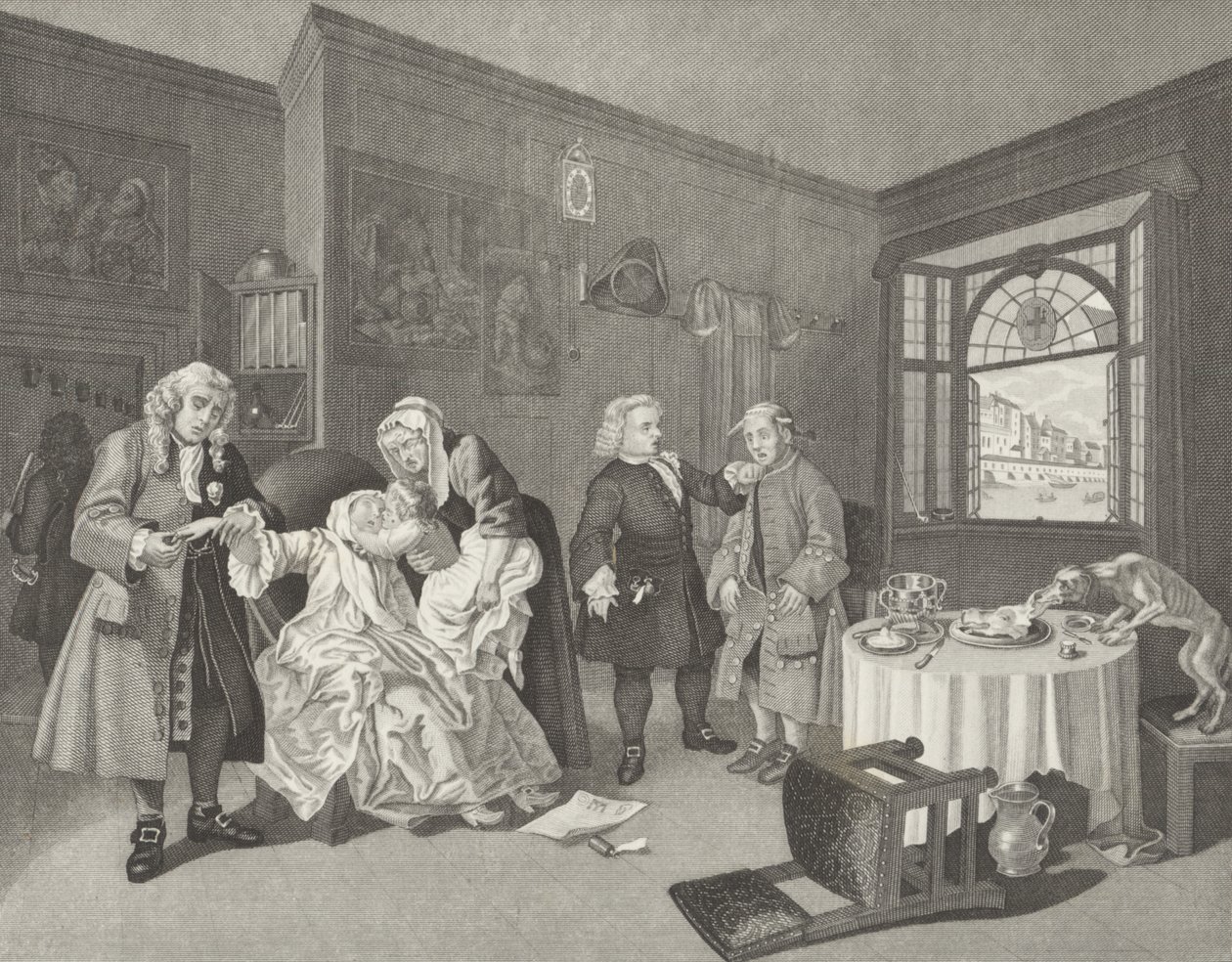 Házasság a la Mode-ban alkotó: William (after) Hogarth