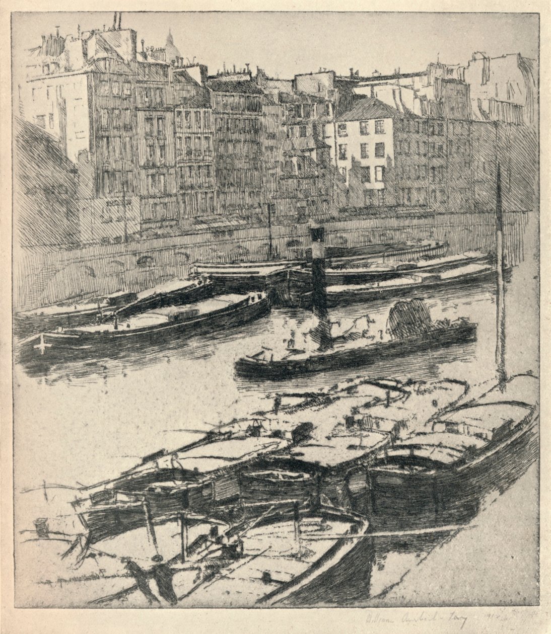 A Grands Augustins rakpart, 1915 alkotó: William A Levy