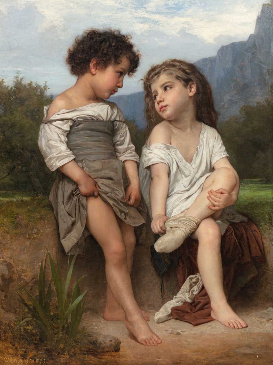 A patak szélén alkotó: William Adolphe Bouguereau