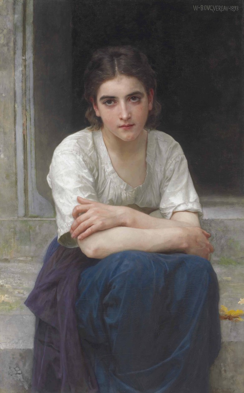 Reverie a küszöbön alkotó: William Adolphe Bouguereau
