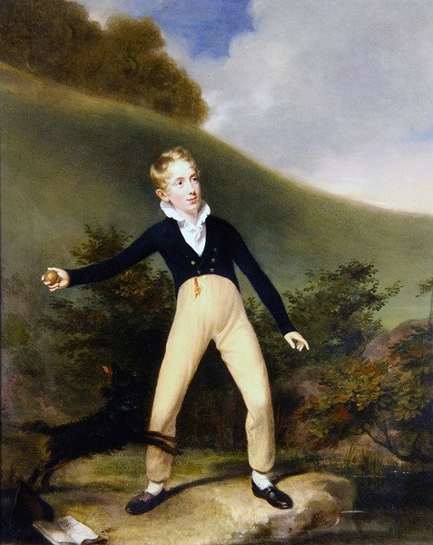 Fiú labdával (olaj, tábla) alkotó: William Beechey