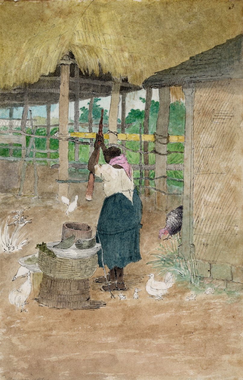 Manókát verő nő, Jamaica alkotó: William Berryman
