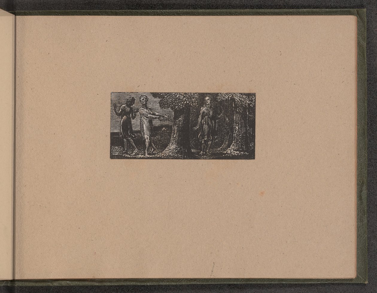 Két fiú által kigúnyolt Colinet, 1821. alkotó: William Blake