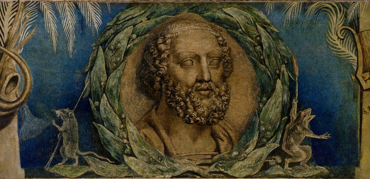 Homérosz, 1800-2003 körül (tempera, vászon) alkotó: William Blake