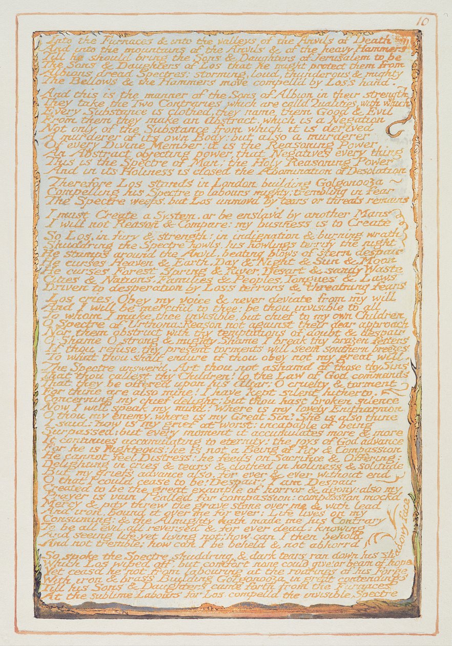 „A kemencékbe...”, 10. lemez a „Jeruzsálemből” alkotó: William Blake
