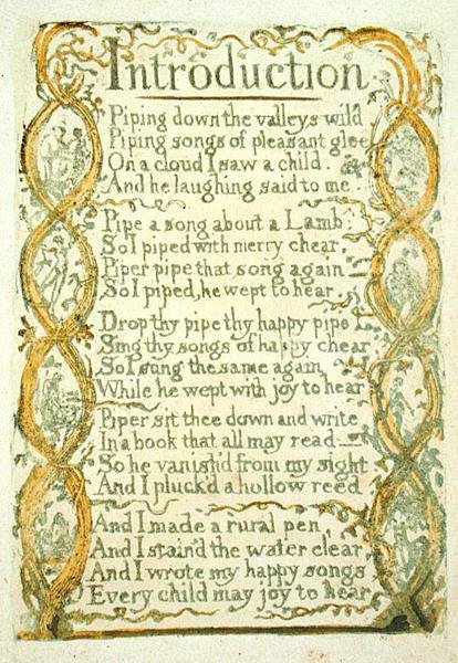 Bevezetés, 3. lemez a „Songs of Inocence”-ből alkotó: William Blake