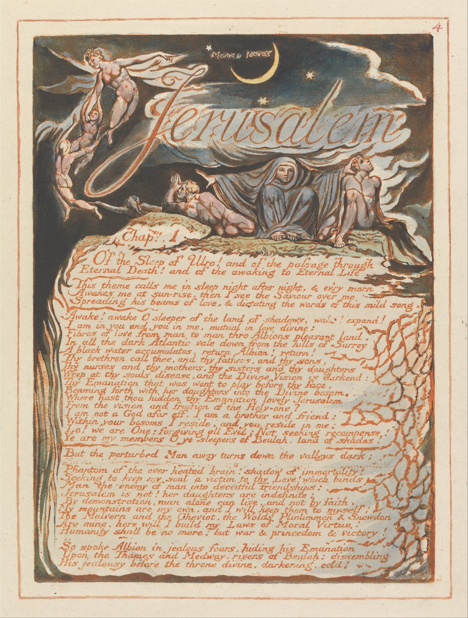 Jeruzsálem, 4. tábla, Jeruzsálem, fejezet. 1 .... alkotó: William Blake