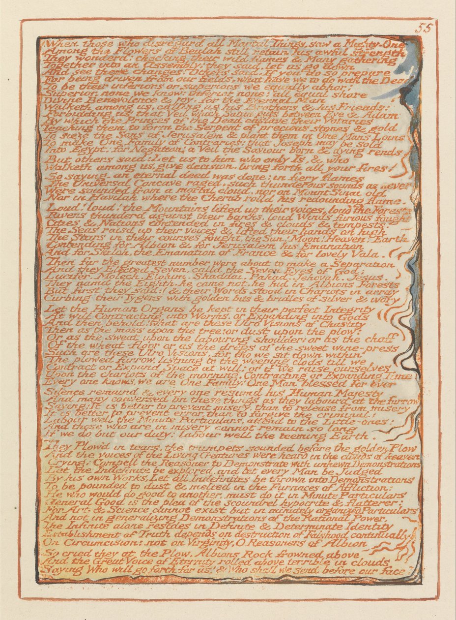 Jeruzsálem, 55. tábla, Amikor azok, akik semmibe veszik... alkotó: William Blake
