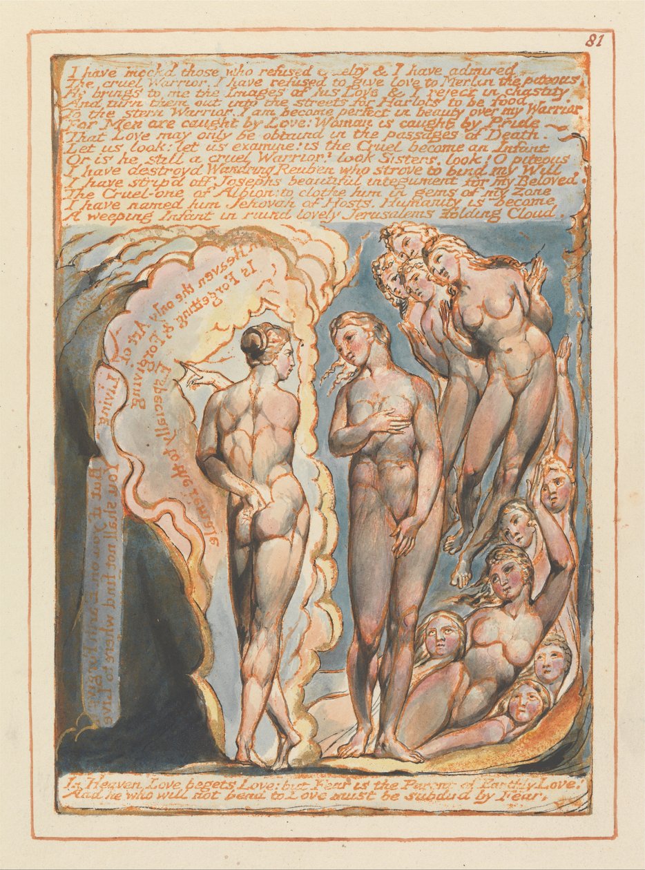 Jeruzsálem, 81. tábla, kigúnyoltam azokat.... alkotó: William Blake