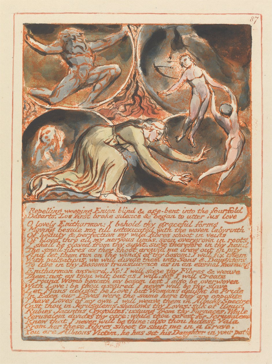 Jeruzsálem, 87. tábla, taszító sírás alkotó: William Blake