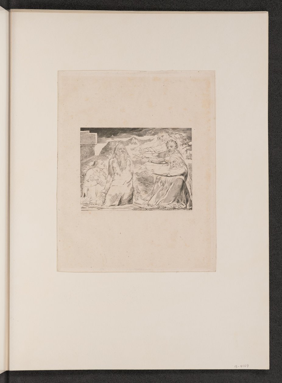 Jóbot barátai megdorgálták, 1825. alkotó: William Blake
