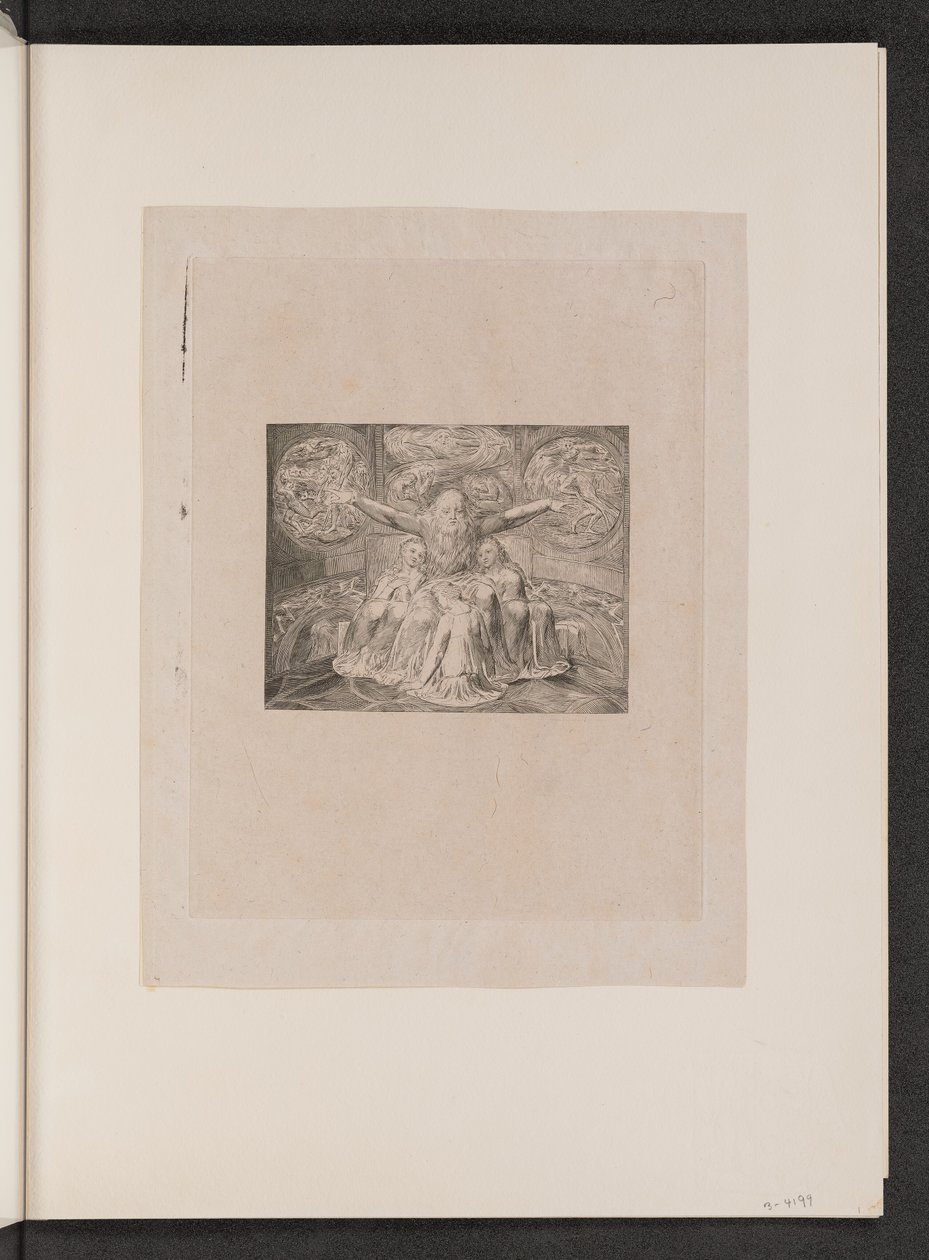Jób és lányai alkotó: William Blake