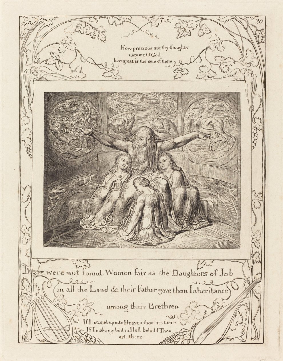Jób és lányai alkotó: William Blake