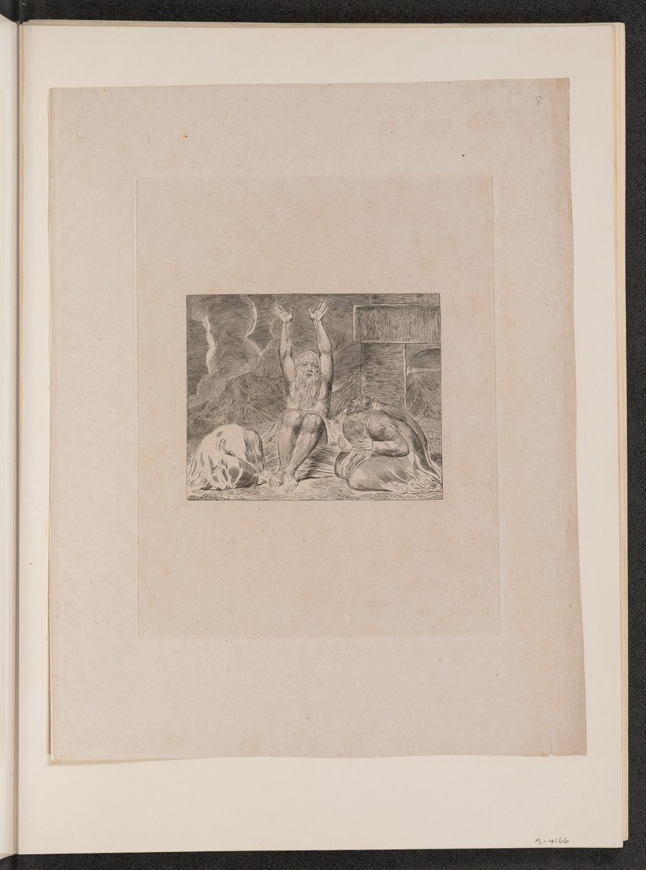 Jób kétségbeesése, 1825. alkotó: William Blake