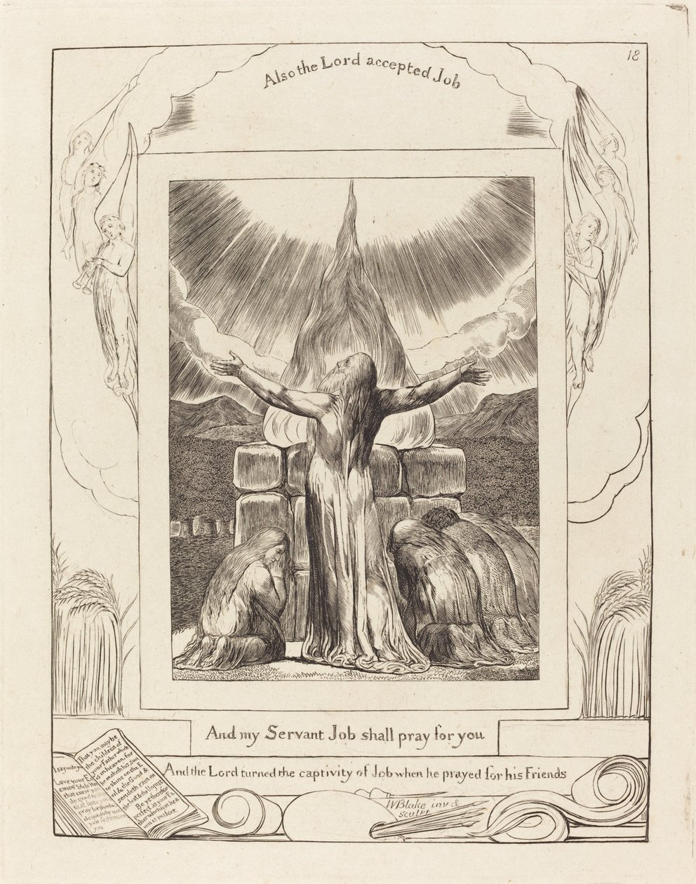 Jób áldozata alkotó: William Blake