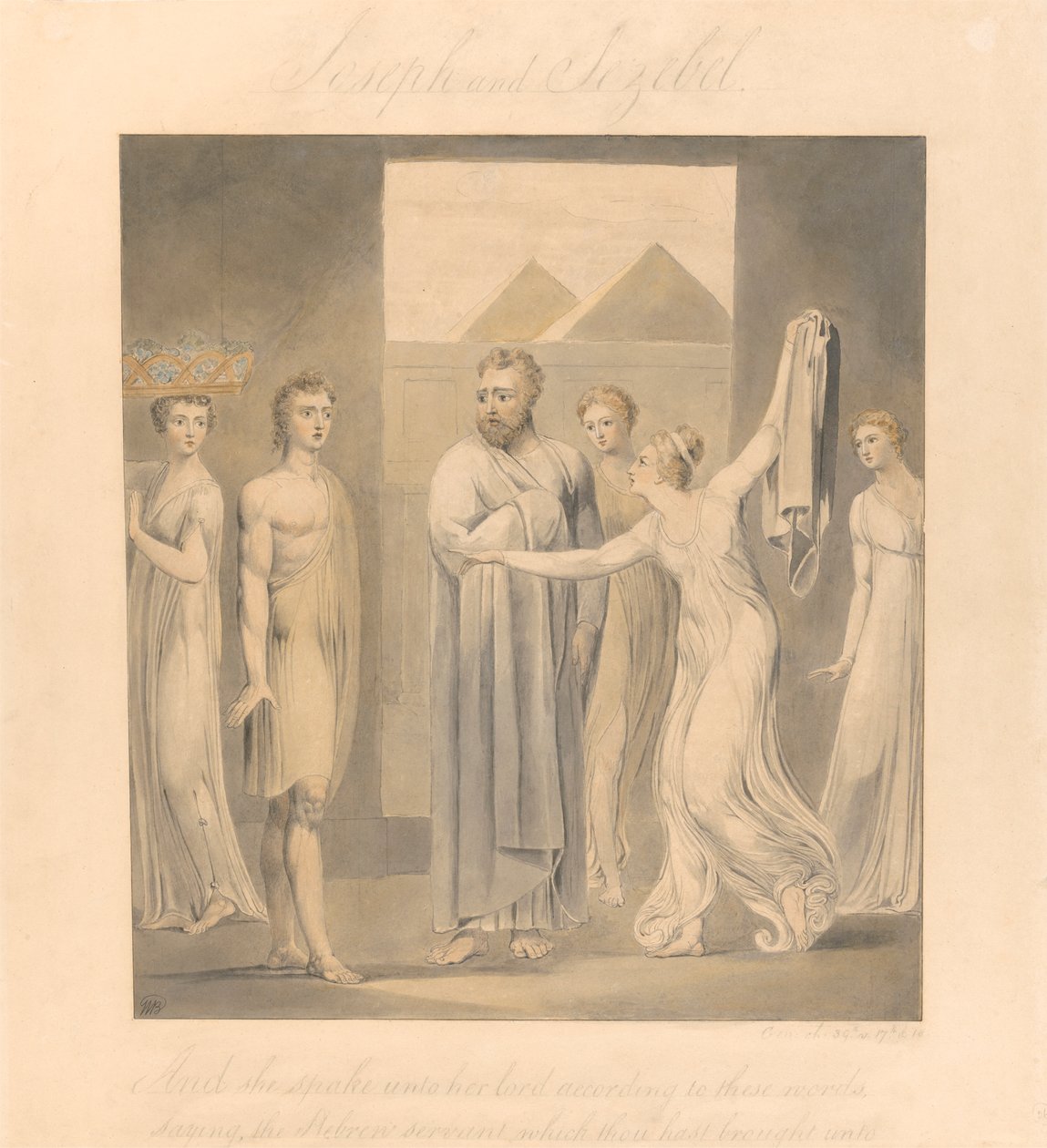 József és Potifár felesége alkotó: William Blake