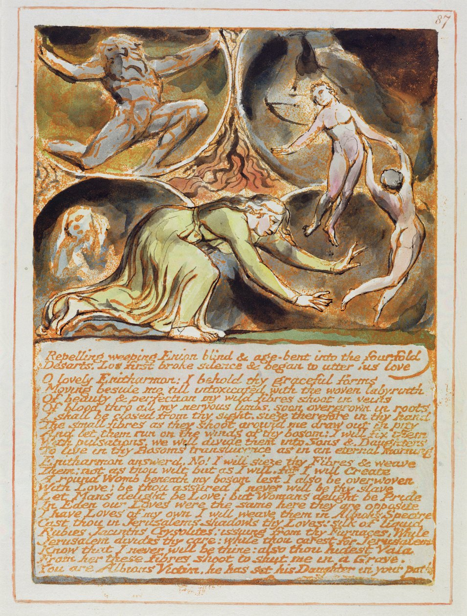 "Repelling Weeping Enion..." 87. lemez a "Jeruzsálemből" alkotó: William Blake
