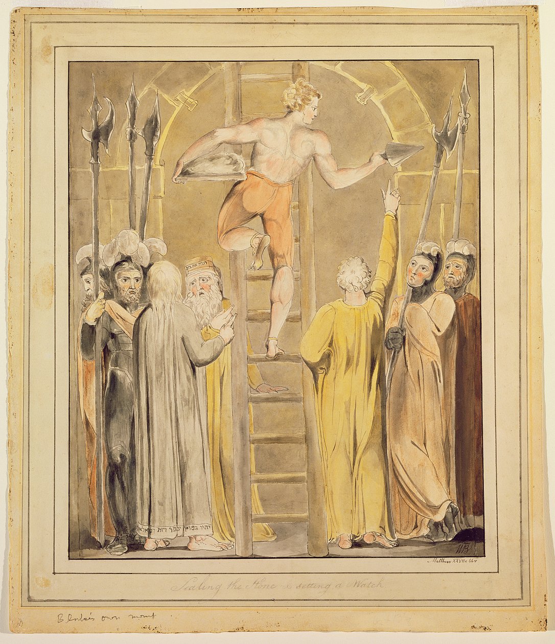 A kő lezárása és az óra beállítása alkotó: William Blake