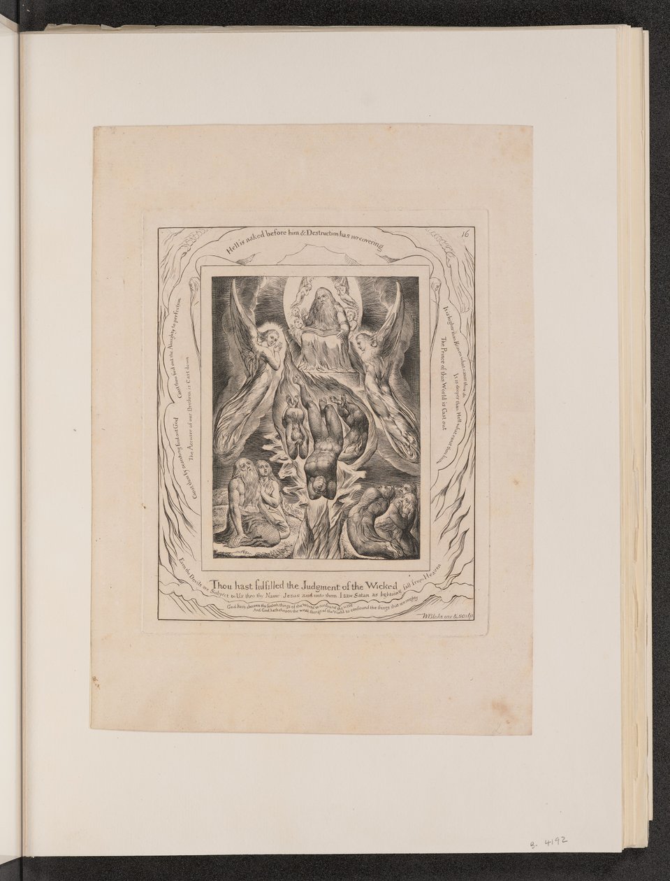 A Sátán bukása, 1825. alkotó: William Blake