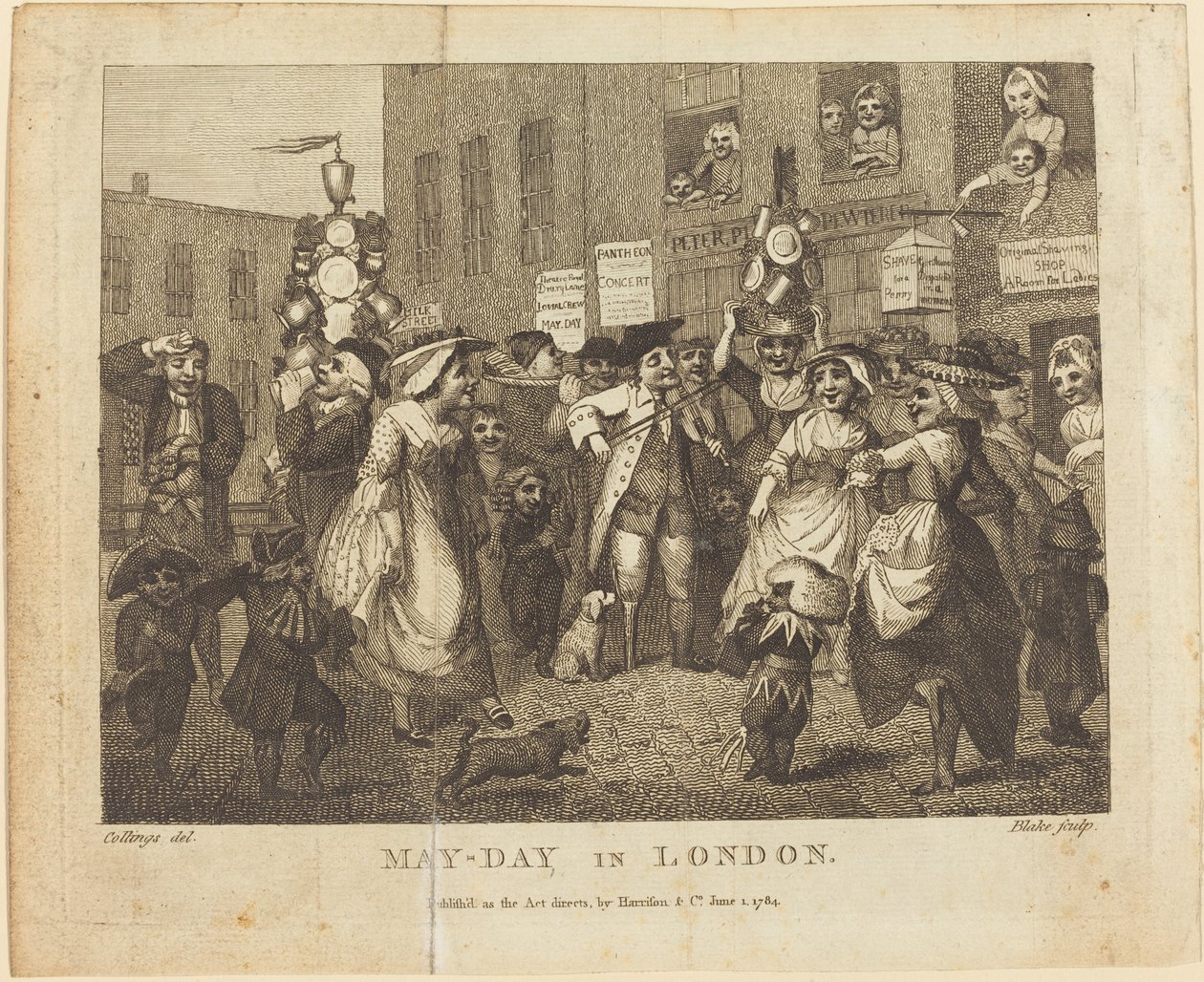 május elseje Londonban alkotó: William Blake after Samuel Collings