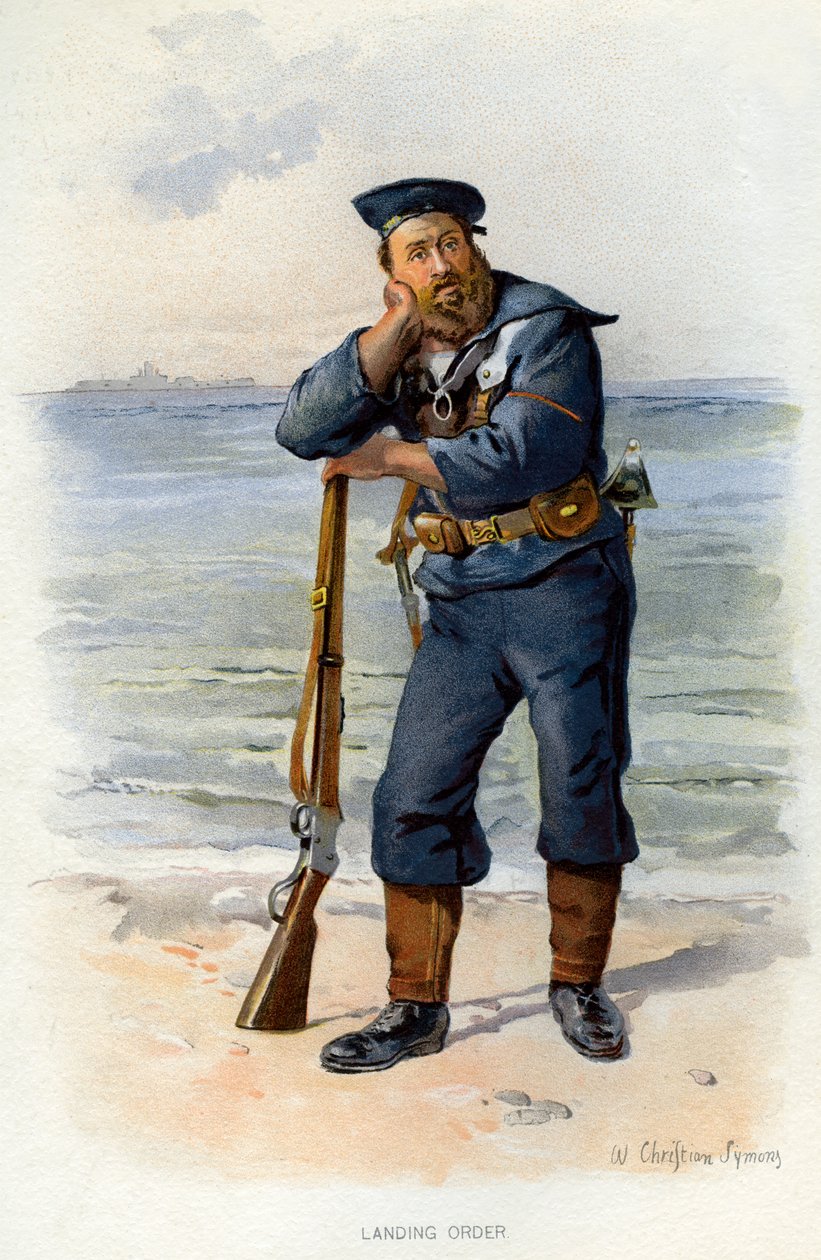 Leszállási végzés, c1890-c1893. alkotó: William Christian Symons