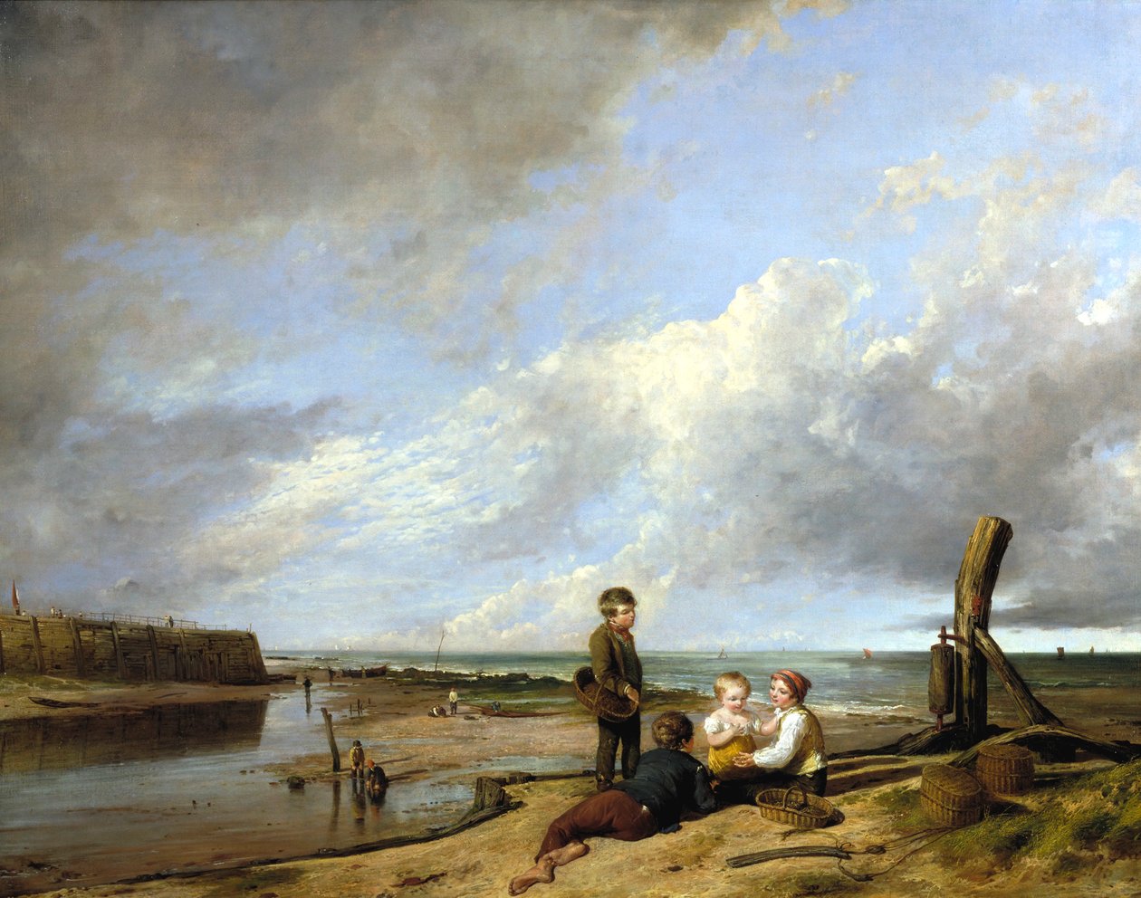 „Shrimp boys at Cromer”, 1815 alkotó: William Collins