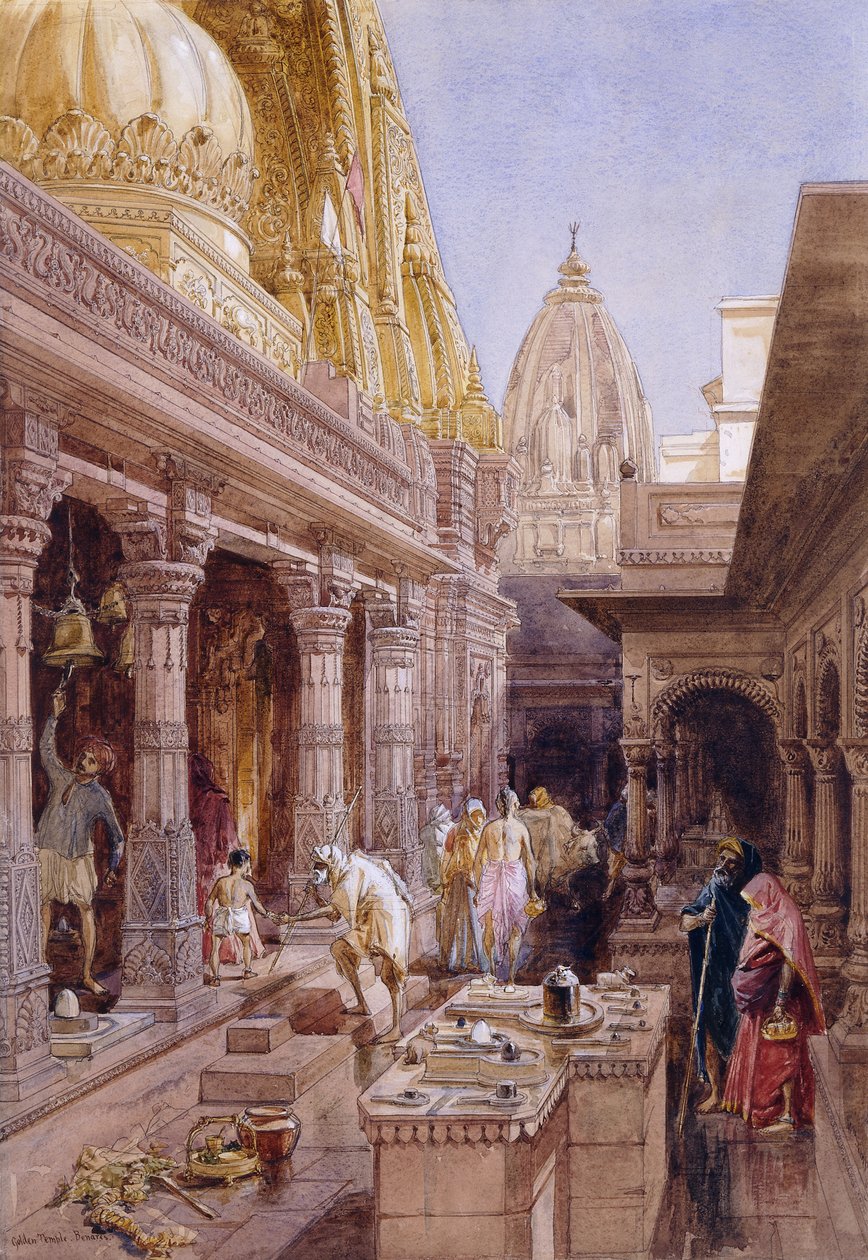 Az aranytemplom, Benares, 1862 alkotó: William Crimea Simpson