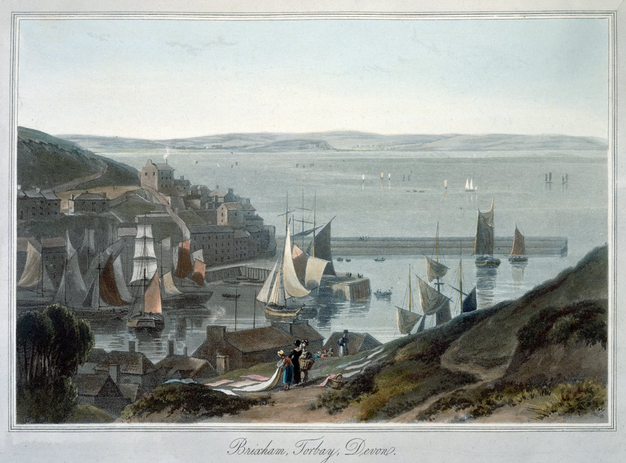 „Brixham, Torbay, Devon”, 1825 alkotó: William Daniell