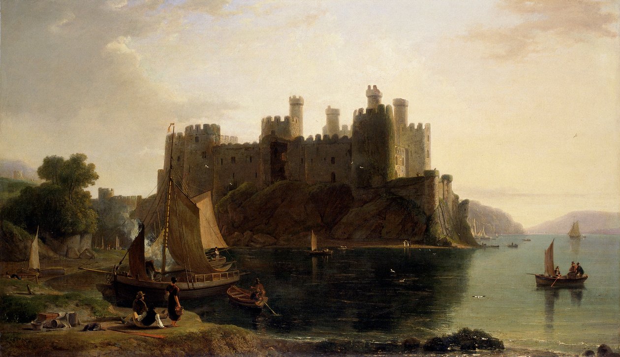 "Conway kastély", 1789-1837 alkotó: William Daniell