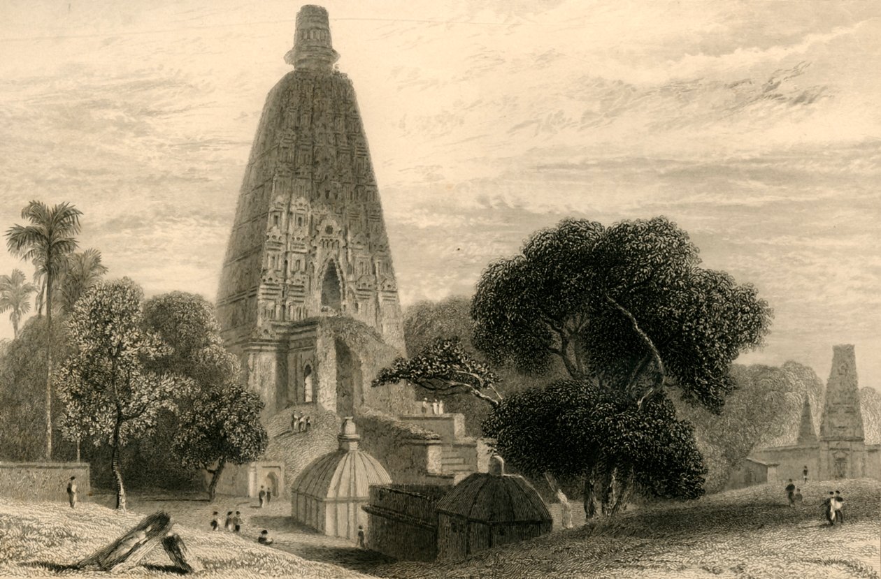 Nagy templom Bode Gyahban, 1835. alkotó: William Daniell