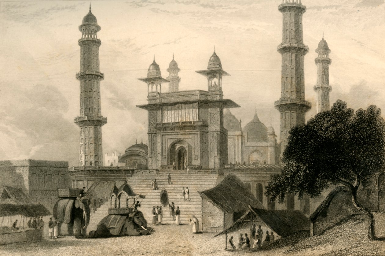 Mathurai mecset, 1835. alkotó: William Daniell