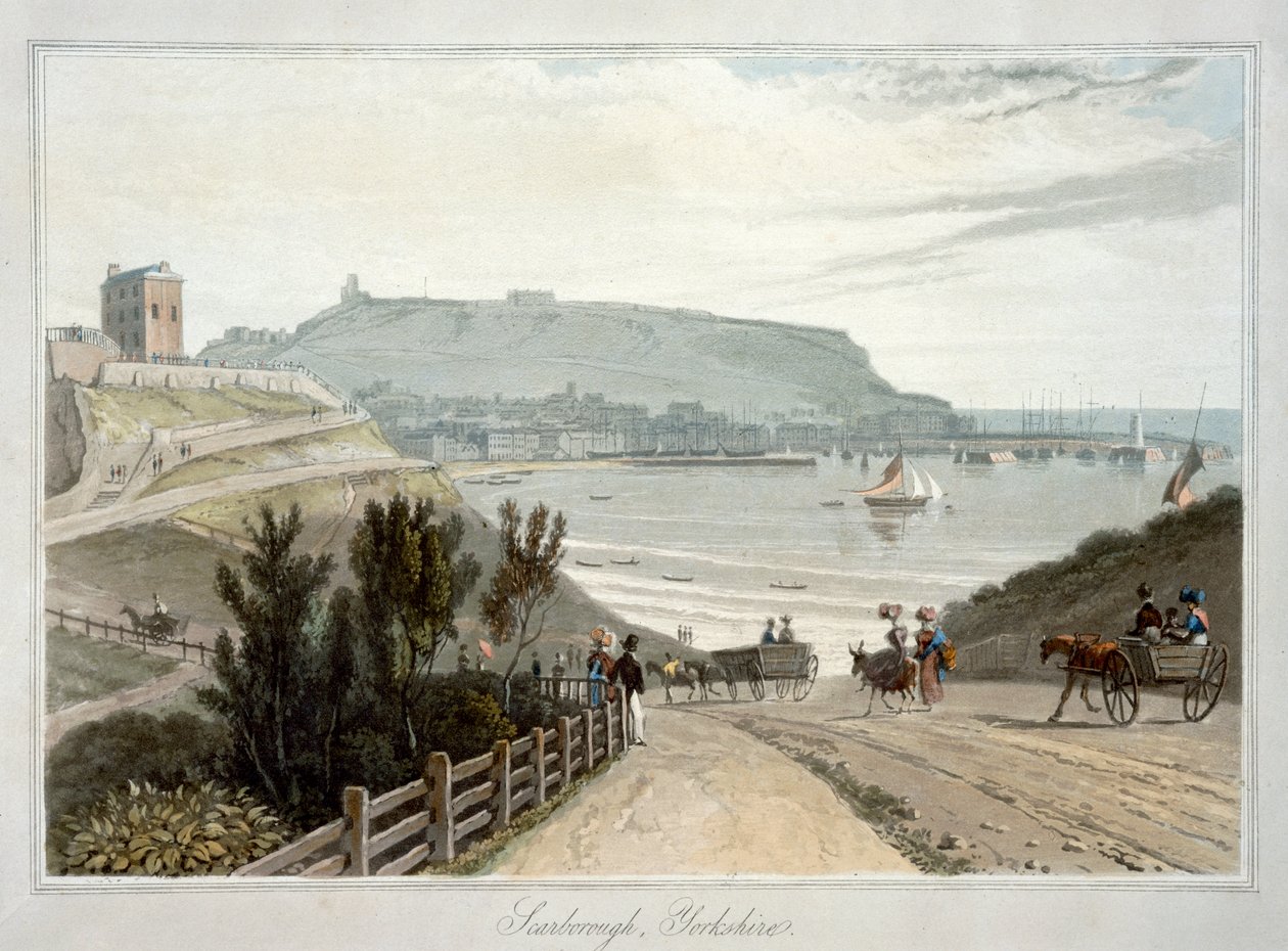 „Scarborough, Yorkshire”, 1822 alkotó: William Daniell