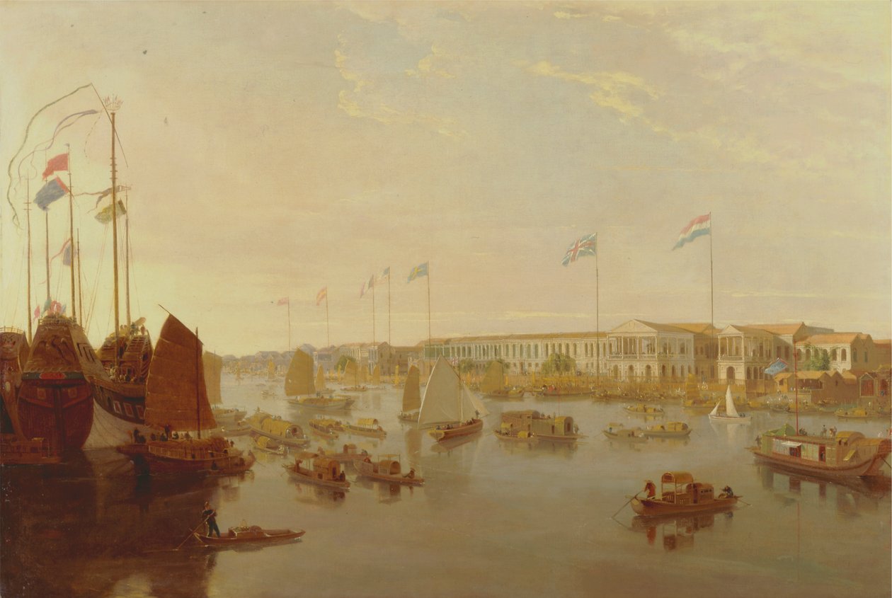 Az európai gyárak, Kanton alkotó: William Daniell