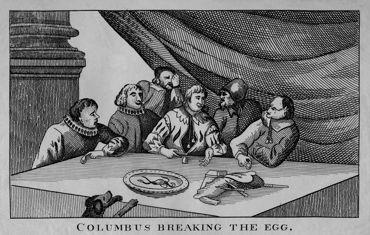 Columbus Breaking The Egg, c1815. alkotó: William Davison