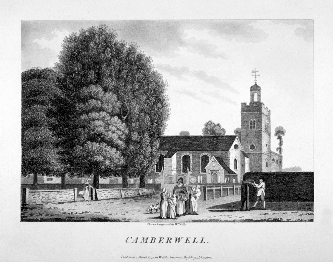 St Giles-templom, Camberwell, London, 1792. alkotó: William Ellis