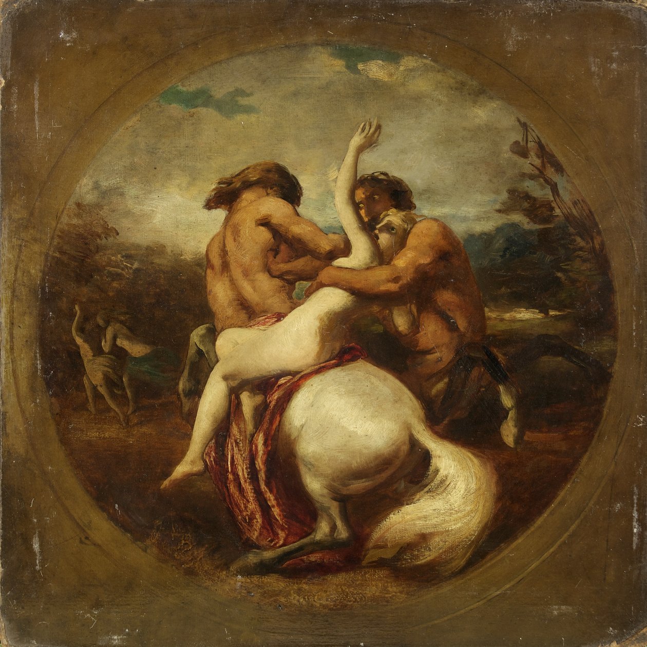 Kentaurok és nimfák (olaj, karton) alkotó: William Etty
