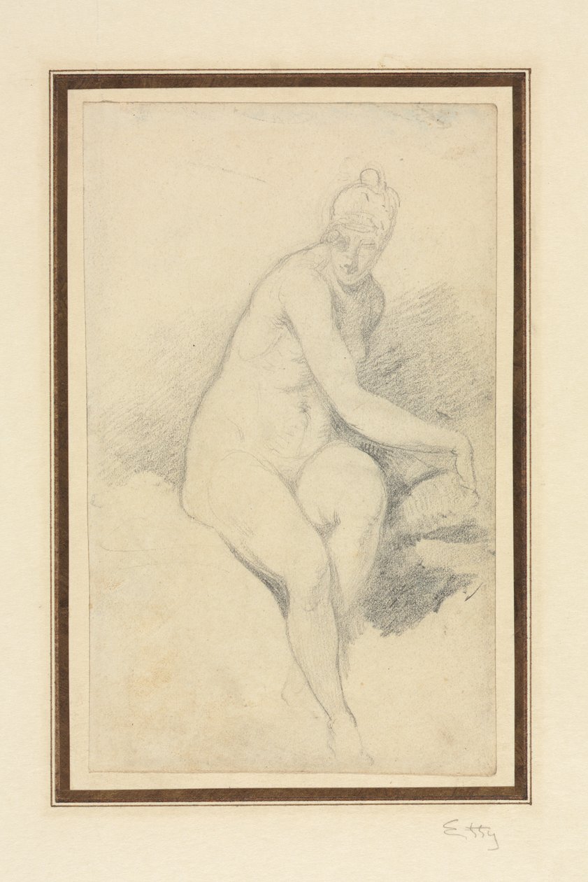 Ülő akt alkotó: William Etty