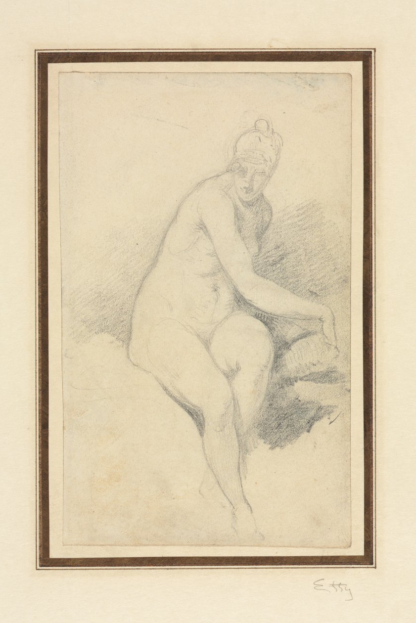 Ülő akt. alkotó: William Etty