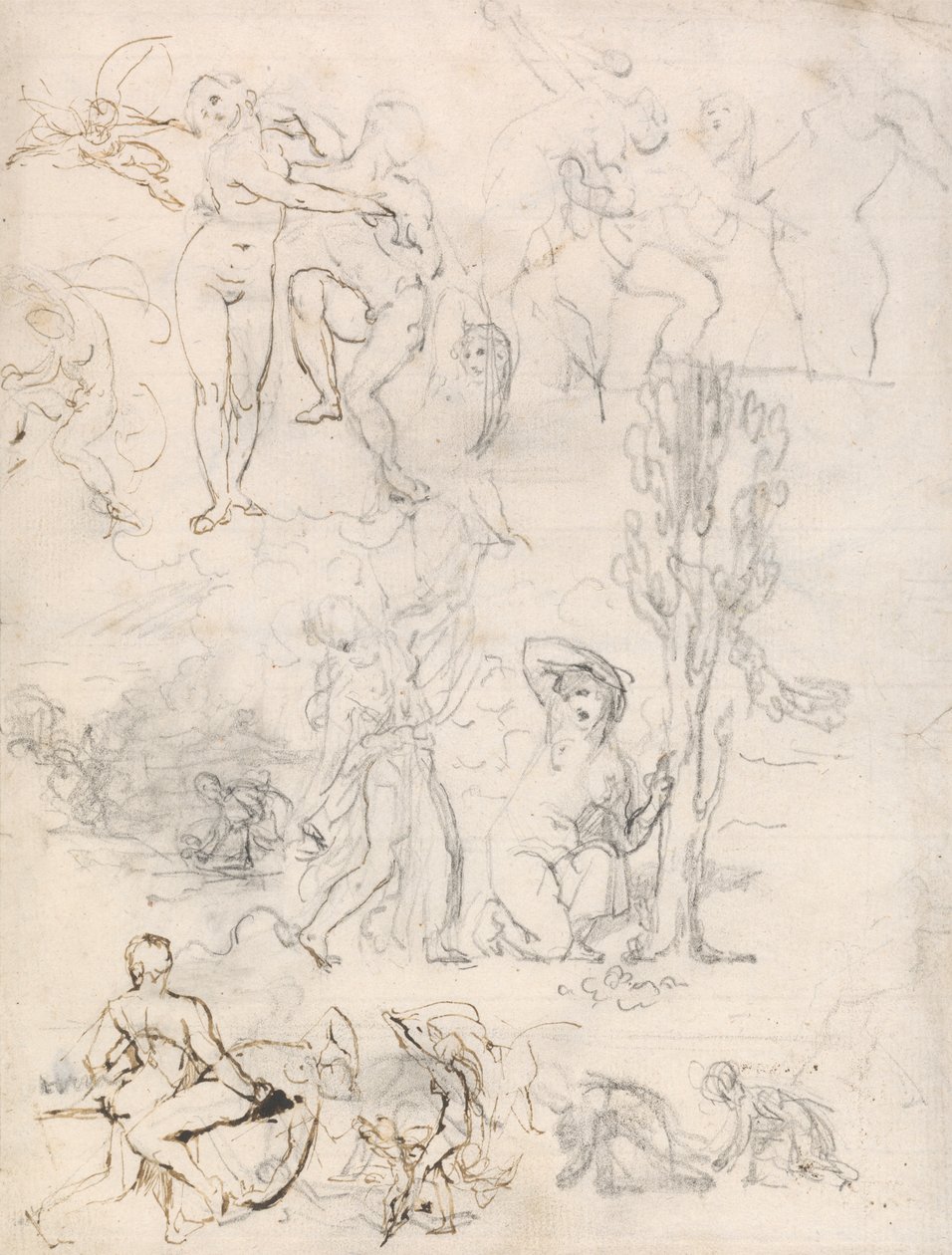 Vázlatok lapja alkotó: William Etty