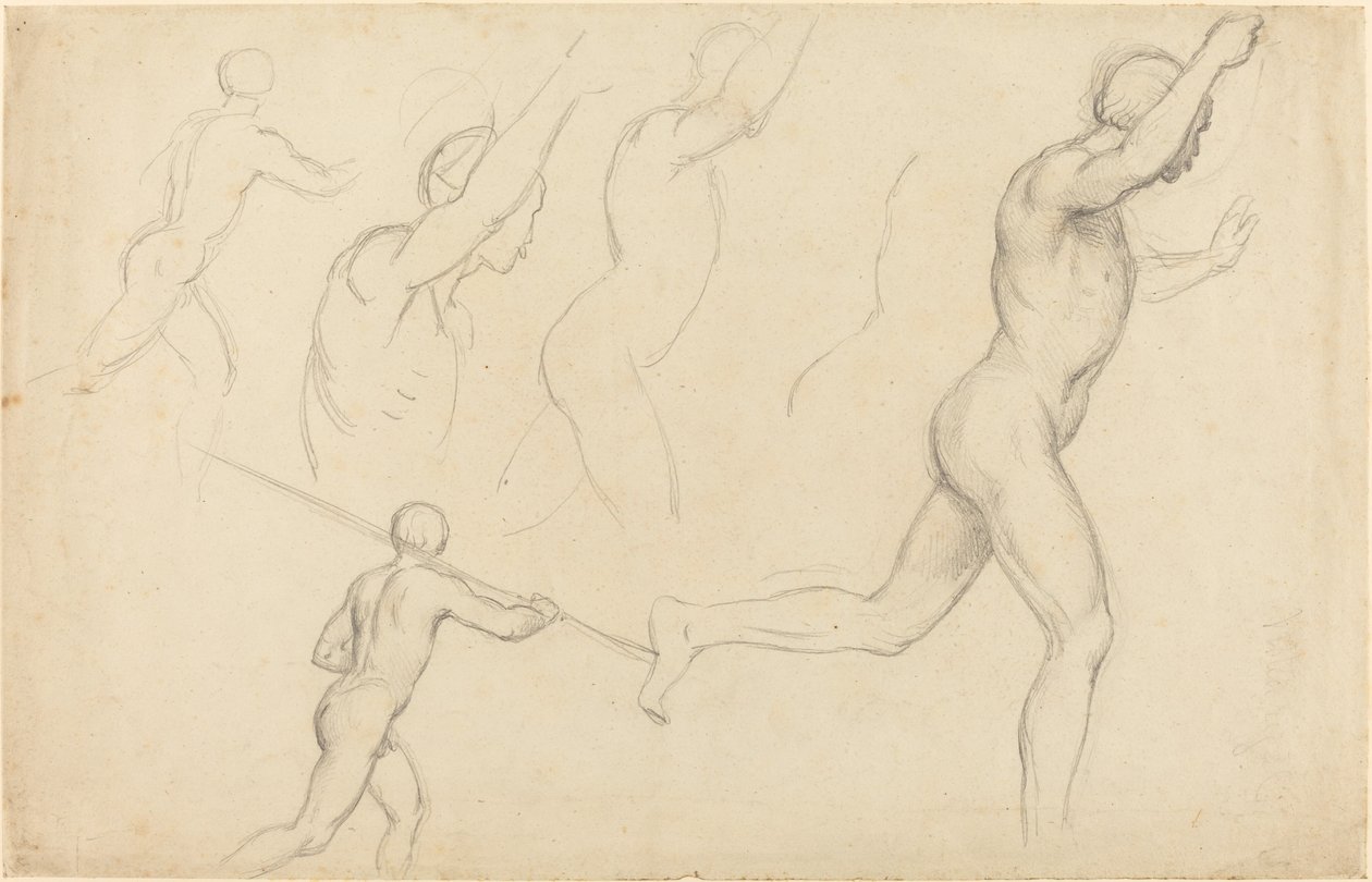 Tanulmányok futó férfiakról alkotó: William Etty