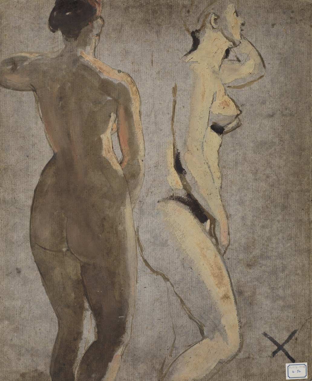 Két álló női akt alkotó: William Etty