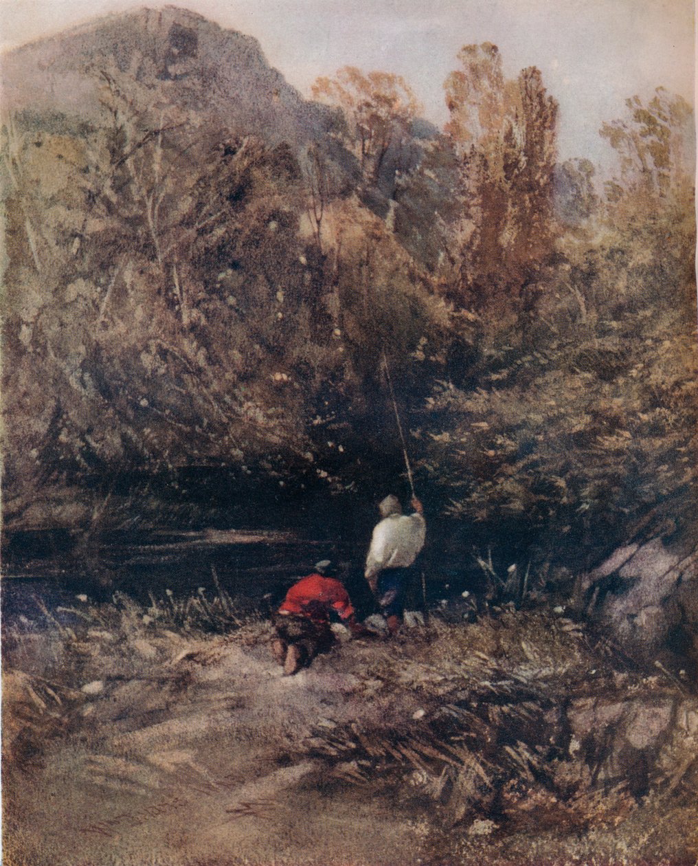 Táj, Halászokkal, 1843, 1924 alkotó: William Evans