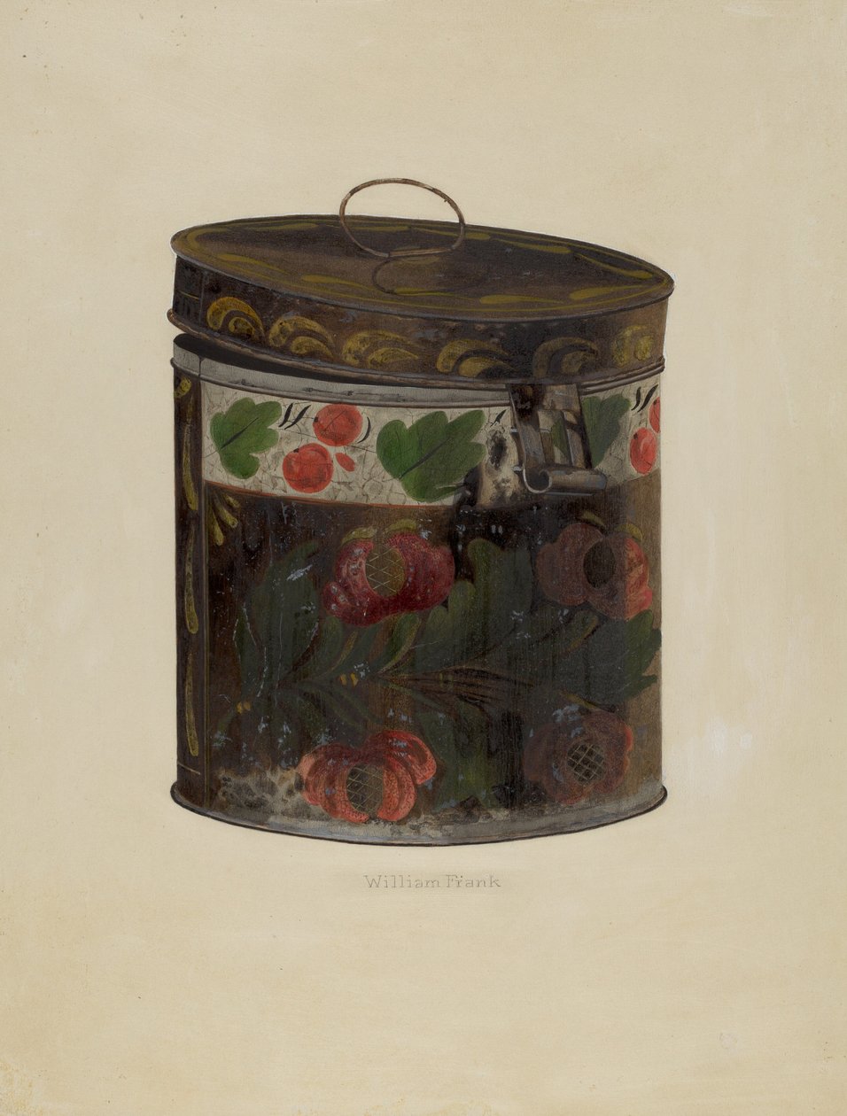 Toleware Tin Cannister, c. 1937. alkotó: William Frank
