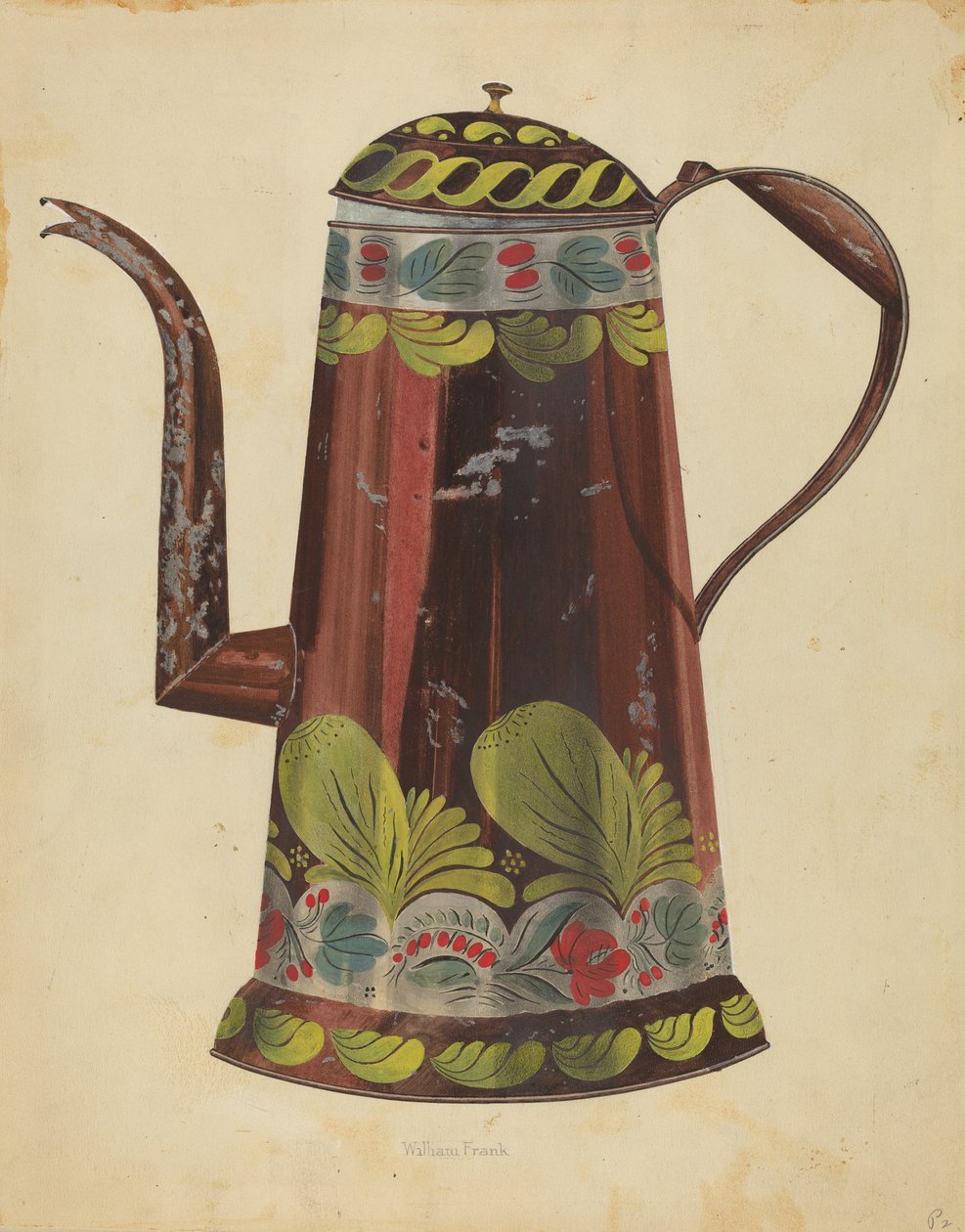 Toleware ón kávéfőző, c. 1937. alkotó: William Frank
