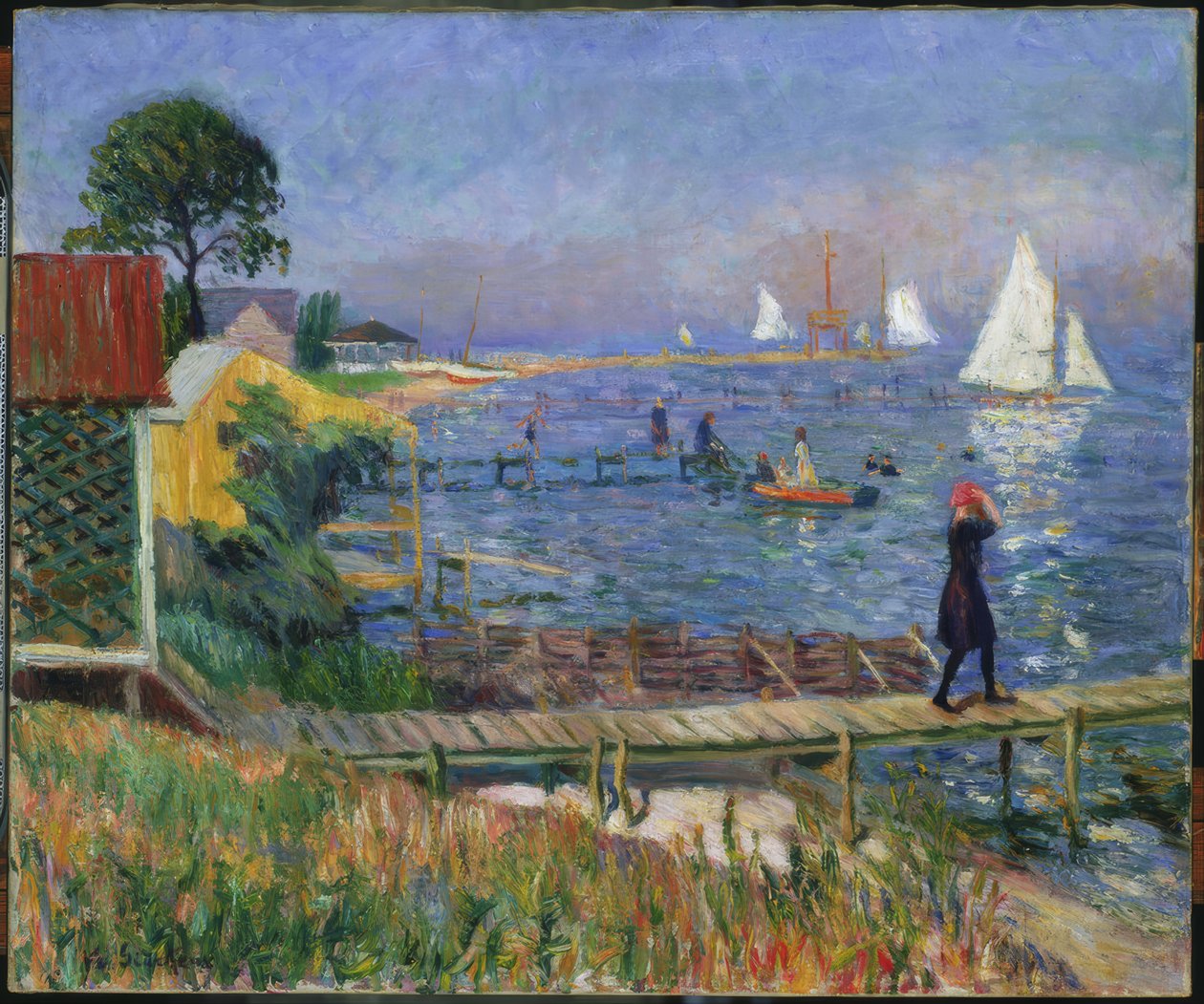 Fürdőzők Bellportban alkotó: William Glackens